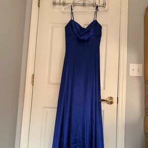 Honey and Rosie Long Royal Blue Prom Dress